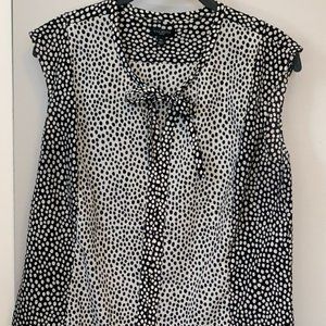 Talbots-petite, Size PM, black/white blouse.